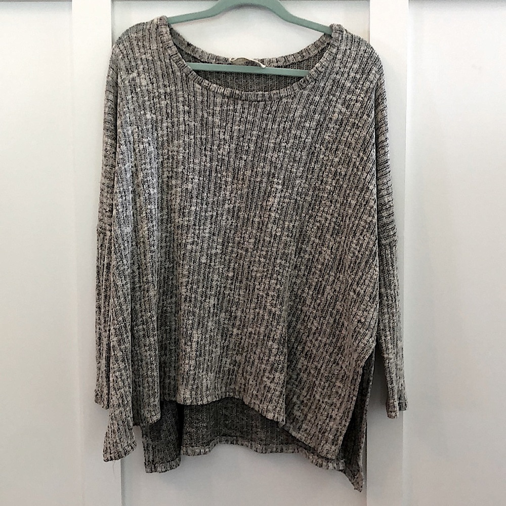 Gray scoop neck sweater